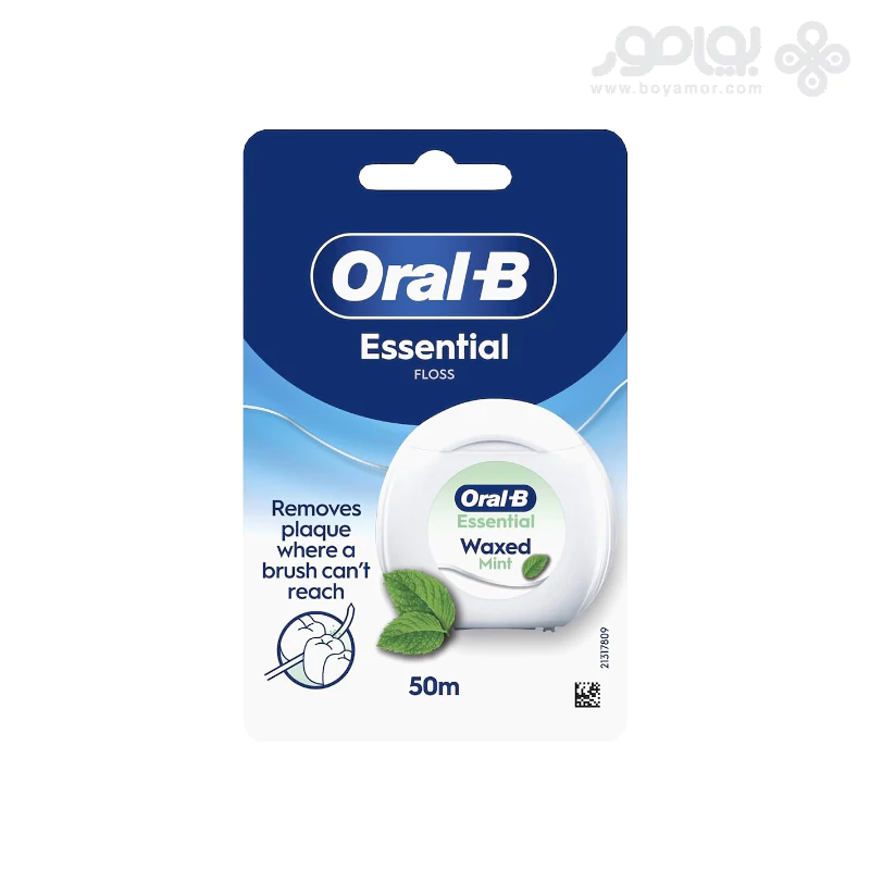 نخ دندان اورال بی مدل Essential Floss حاوی موم نعنا