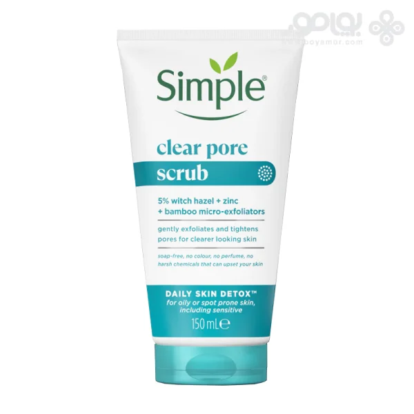 اسکراب پاک کننده منافذ سیمپل مدل CLEAR PORE حجم 150 میل
