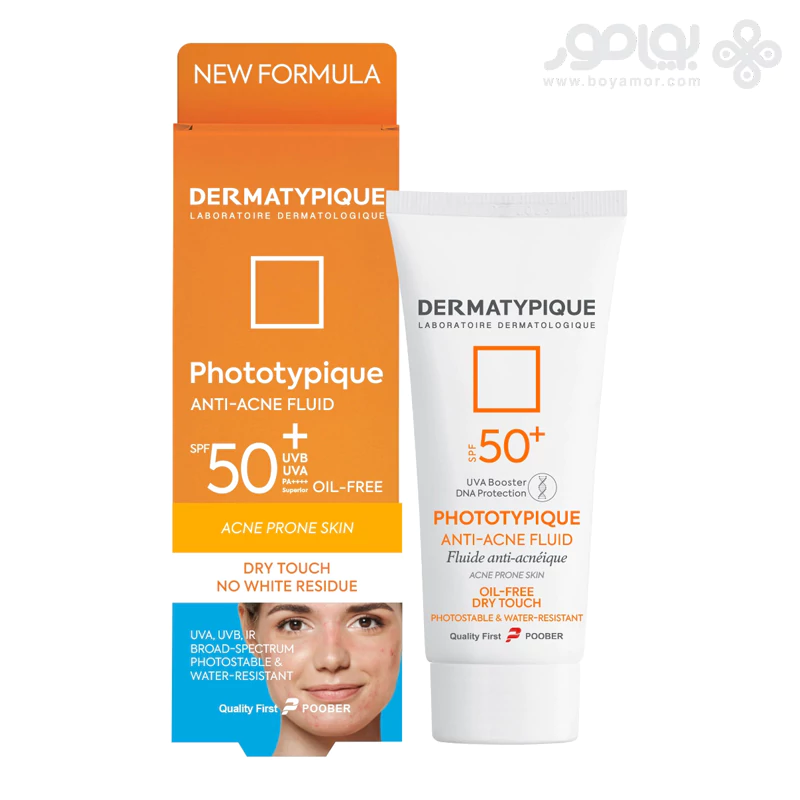 ضد آفتاب ضد جوش درماتیپیک SPF50 مدل ANTI ACNE حجم 50 میل