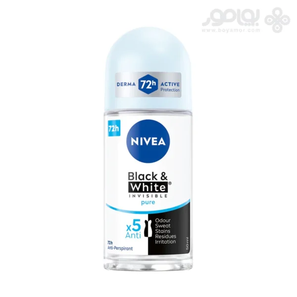 رول ضد تعریق زنانه نیوا بلک اند وایت مدل PURE حجم 50 میل