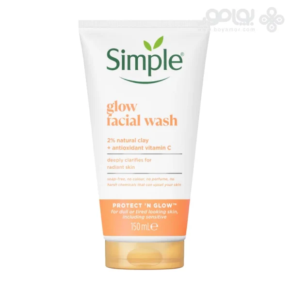 ژل شستشوی شفاف کننده سیمپل مدل PROTECT AND GLOW حجم 150 میل