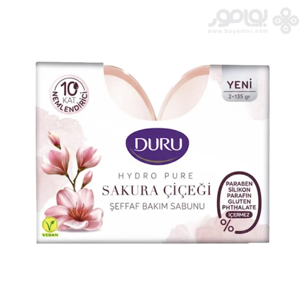 صابون دورو مدل HYDRO PURE رایحه شکوفه گیلاس بسته 2 عددی