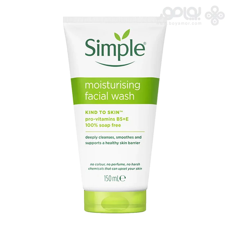 ژل شستشوی رطوبت رسان سیمپل مدل MOISTURISING حجم 150 میل
