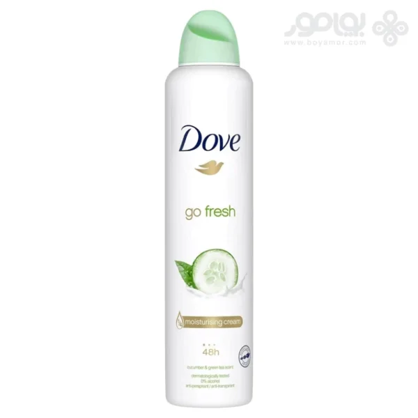 اسپری دئودورانت زنانه داو مدل GO FRESH رایحه خیار 250 میل