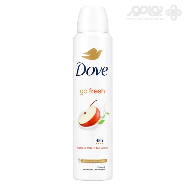 اسپری دئودورانت زنانه داو مدل GO FRESH رایحه سیب 250 میل