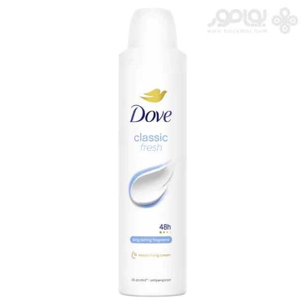 اسپری دئودورانت زنانه داو مدل CLASSIC FRESH حجم 250 میل