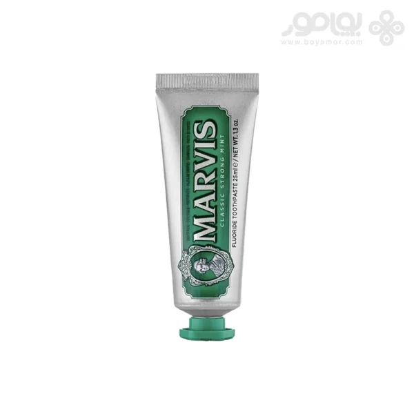 خمیر دندان کلاسیک نعناع مارویس مدل CLASSIC STRONG MINT حجم 25 میل