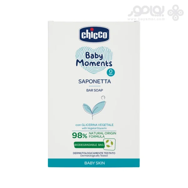 صابون بچه چیکو مدل BABY MOMENTS حاوی گلیسیرین گیاهی وزن 100 گرم