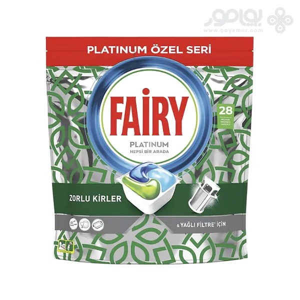 قرص ماشین ظرفشویی فیری مدل Platinum بسته 28 عددی