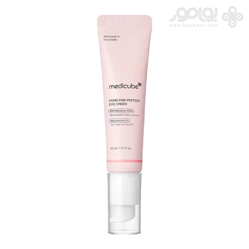 کرم دور چشم احیا کننده مدی کیوب مدل PDRN PINK PEPTIDE حجم 30 میل