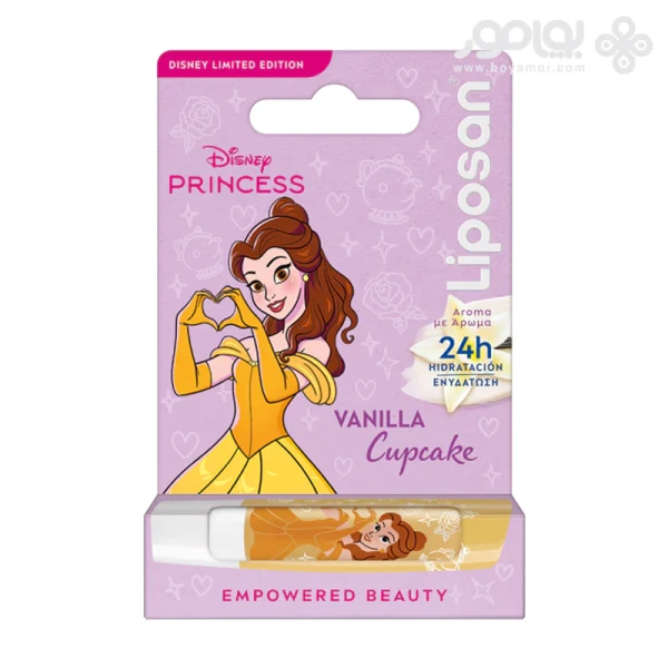 بالم لب بچگانه لابلو سری DISNEY PRINCESS BELLE رایحه کاپ کیک وانیلی