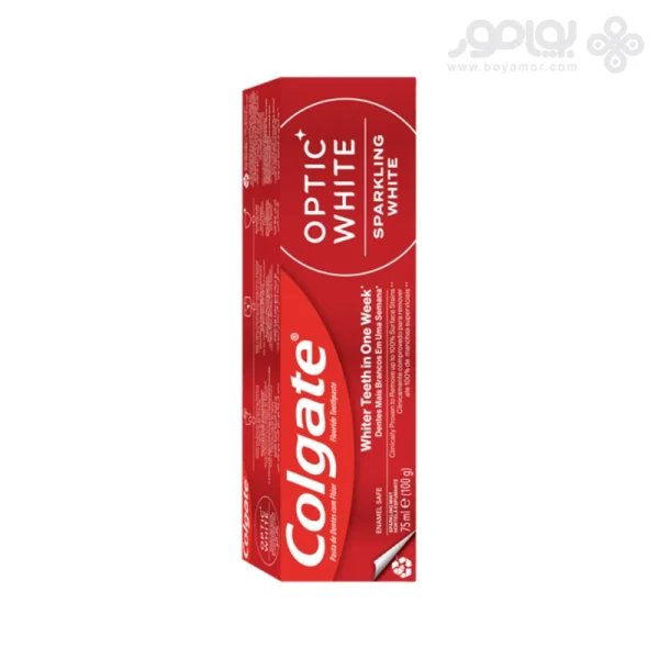 خمیر دندان کلگیت اپتیک وایت مدل SPARKLING WHITE حجم 75 میل