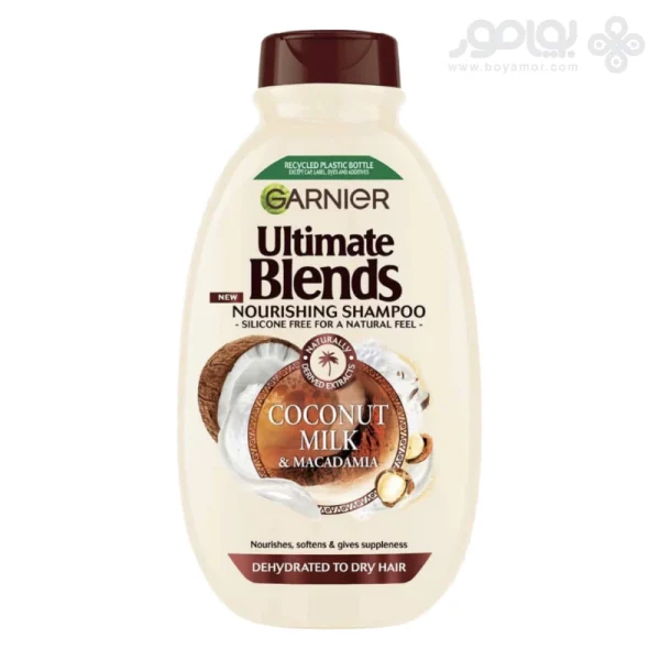 شامپو مغذی گارنیر مدل COCONUT MILK & MACADAMIA حجم 400 میل