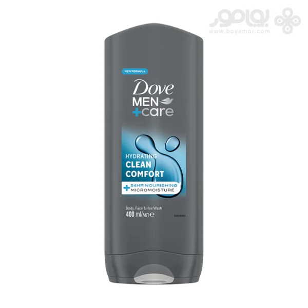 شامپو آبرسان داو HYDRATING CLEAN COMFORT مناسب مو صورت و بدن