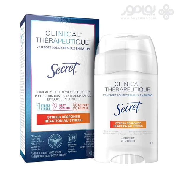 دئودورانت سکرت کلینیکال مدل STRESS RESPONSE وزن 45 گرم