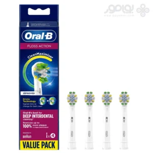 یدک مسواک برقی اورال بی مدل FLOSS ACTION بسته 4 عددی