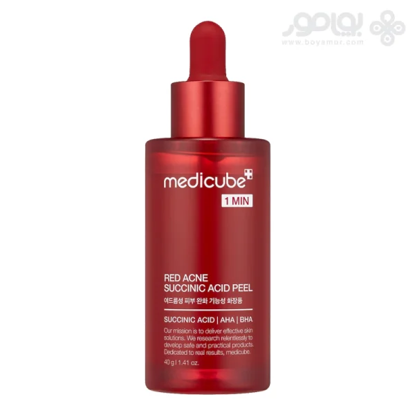 سرم لایه بردار و ضد جوش مدی کیوب حاوی سوکسینیک اسید مدل RED ACNE