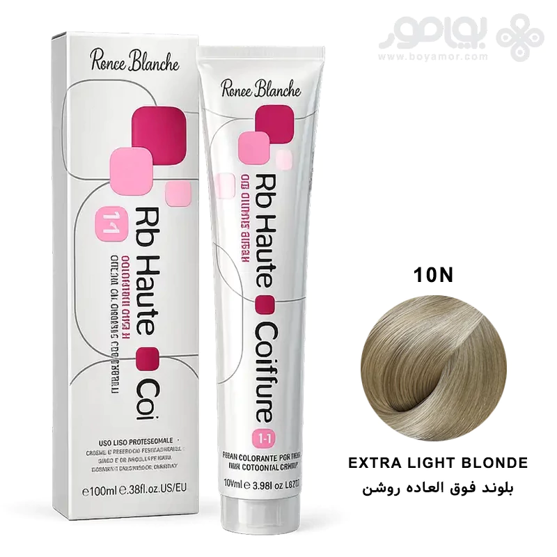 رنگ موی رنه بلانش سری COIFFURE شماره 10Nرنگ بلوند خیلی روشن
