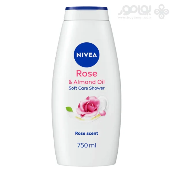 شامپو بدن نیوا CARE SHOWER حاوی عصاره رز و روغن بادام حجم 750 میل