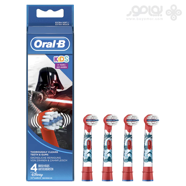 یدک مسواک برقی اورال بی بچگانه مدل STAR WARS بسته 4 عددی