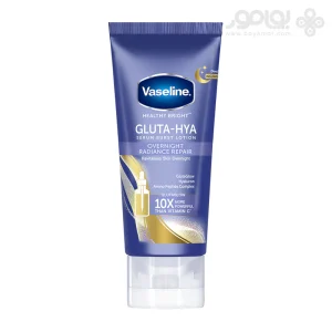 لوسیون بدن ترمیم کننده شب وازلین GLUTA-HYA مدل RADIANCE REPAIR