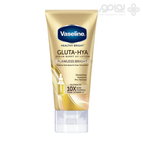 لوسیون بدن روشن کننده وازلین GLUTA-HYA مدل FLAWLESS BRIGHT