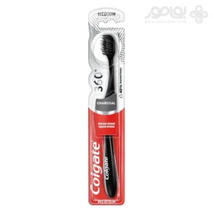 مسواک زغالی کلگیت 360 درجه مدل CHARCOAL با برس متوسط