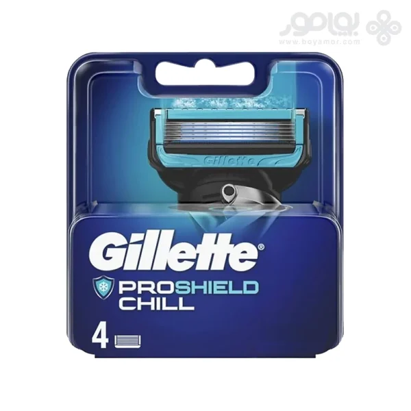 تیغ یدک ژیلت مدل PROSHIELD CHILL بسته 4 عددی