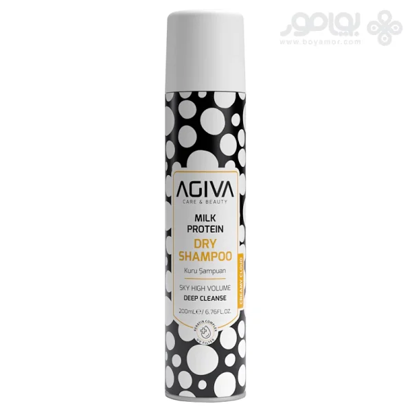 شامپو خشک پروتئین شیر آگیوا مدل CREAMY CLOUD حجم 200 میل