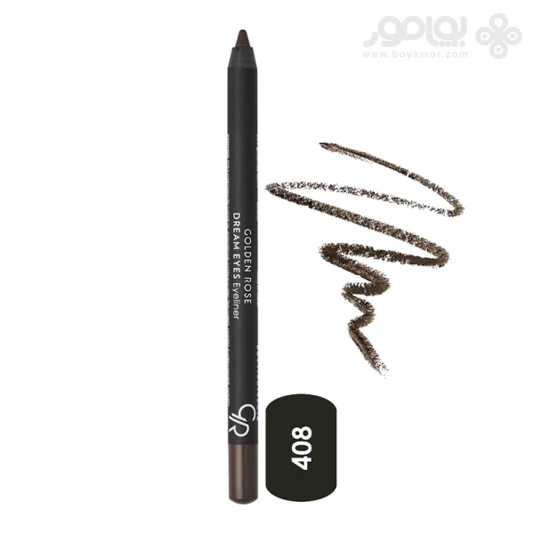 مداد چشم گلدن رز DREAM EYES شماره 408 رنگ قهوه ای کاکائویی روشن