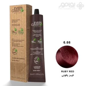 رنگ موی ارگانیک اوری گرین دیکسون شماره 6.66 رنگ قرمز یاقوتی