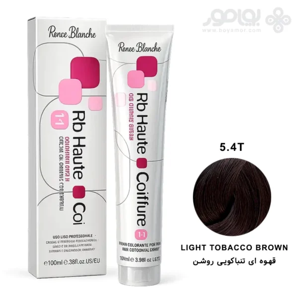 رنگ موی رنه بلانش سری COIFFURE شماره 5.4T قهوه ای تنباکویی روشن