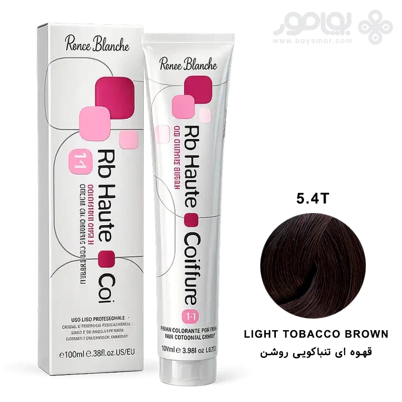 رنگ موی رنه بلانش سری COIFFURE شماره 5.4T قهوه ای تنباکویی روشن