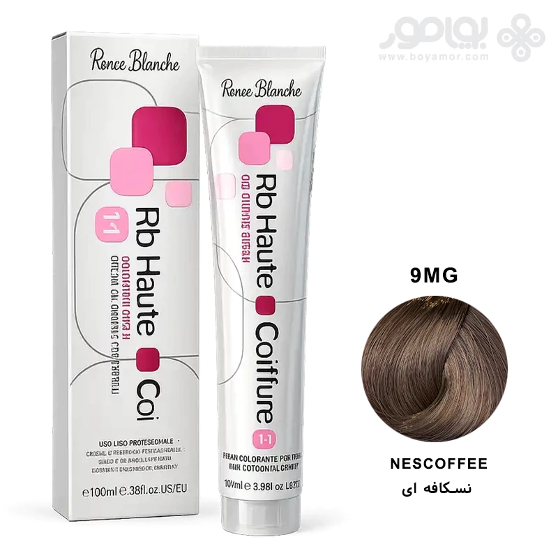 رنگ موی رنه بلانش سری COIFFURE شماره 9MG رنگ نسکافه ای