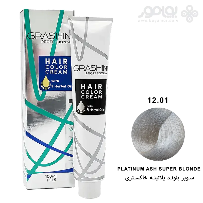 رنگ موی گراشین شماره 12.01 سوپر بلوند پلاتینه خاکستری