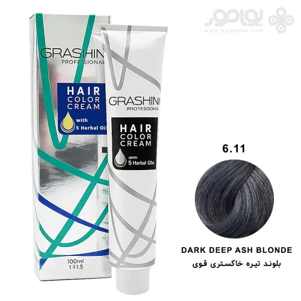 رنگ موی گراشین شماره 6.11 بلوند تیره خاکستری قوی