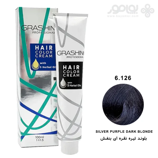 رنگ-موی-گراشین-شماره-6.126-رنگ-بلوند-تیره-نقره-ای-بنفش