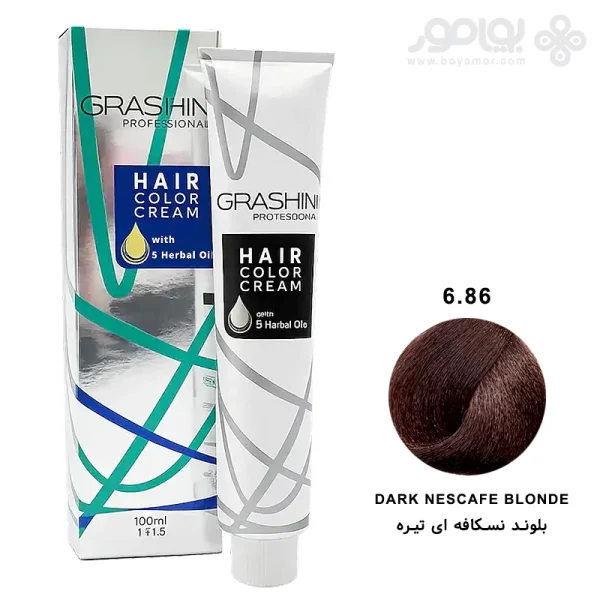 رنگ موی گراشین شماره 6.86 بلوند نسکافه ای تیره