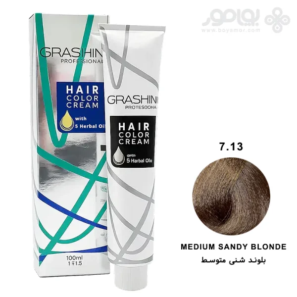 رنگ موی گراشین شماره 7.13 بلوند شنی متوسط