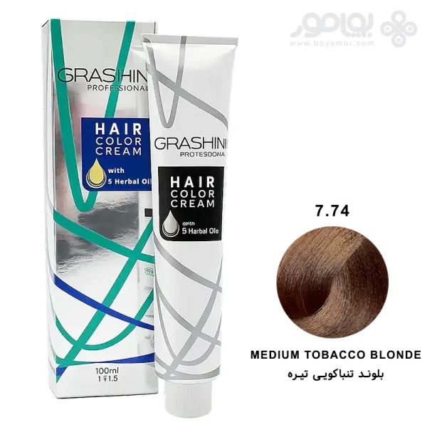 رنگ موی گراشین شماره 7.74 بلوند تنباکویی متوسط