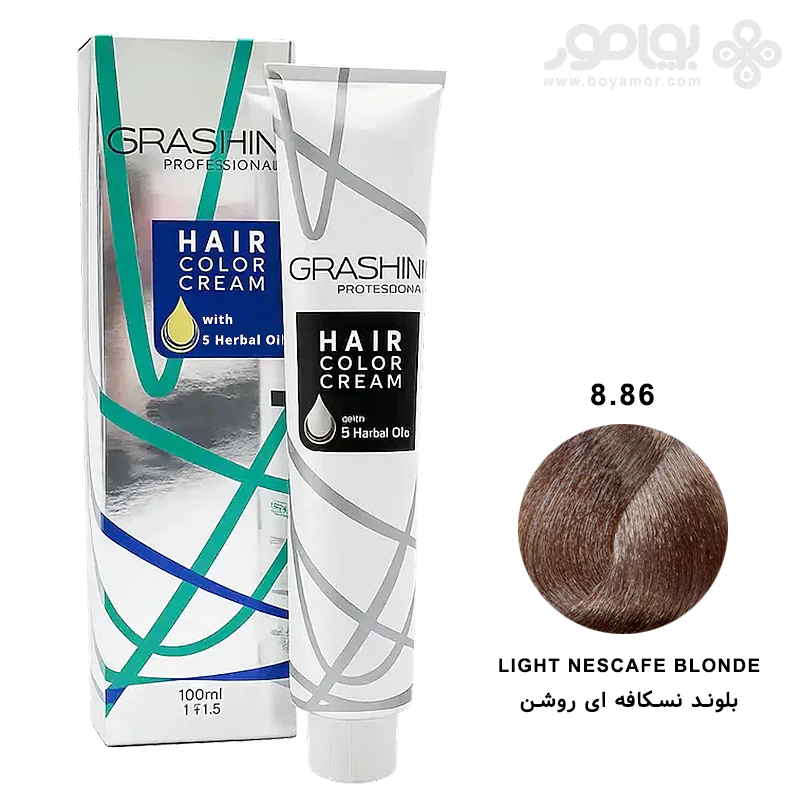 رنگ موی گراشین شماره 8.86 بلوند نسکافه ای روشن