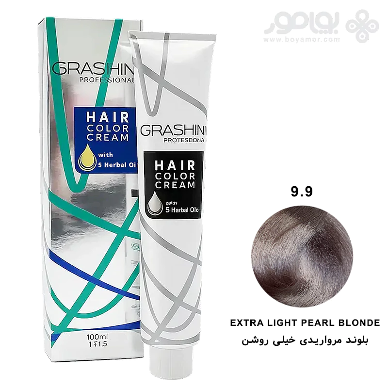 رنگ موی گراشین شماره 9.9 بلوند مرواریدی خیلی روشن