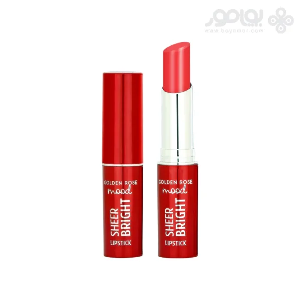 رژ لب جامد گلدن رز SHEER BRIGHT شماره 103 رنگ CORAL RED