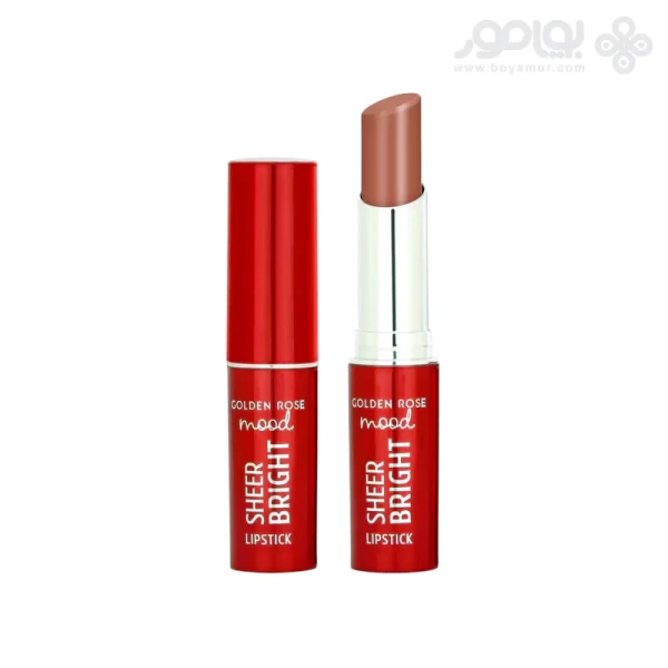 رژ لب جامد گلدن رز SHEER BRIGHT شماره 104 رنگ NUDE LATTE