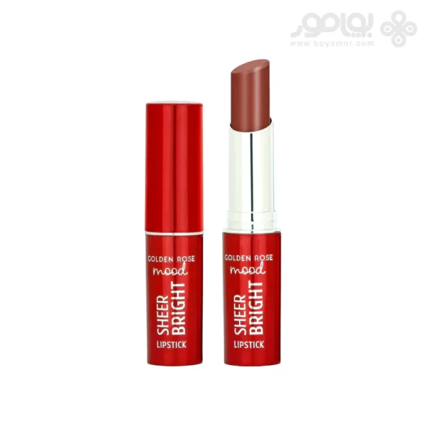 رژ لب جامد گلدن رز SHEER BRIGHT شماره 105 رنگ HAZELNUT