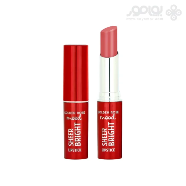 رژ لب جامد گلدن رز SHEER BRIGHT شماره 106 رنگ PEACHY PINK
