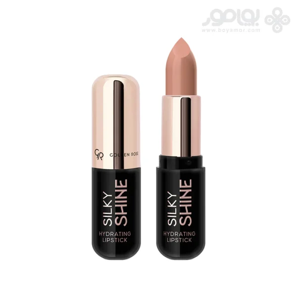 رژ لب جامد گلدن رز مدل SILKY SHINE شماره 201