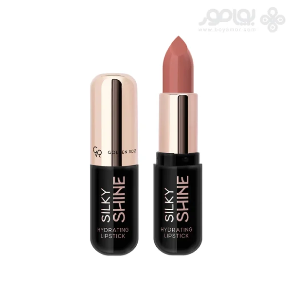 رژ لب جامد گلدن رز مدل SILKY SHINE شماره 206