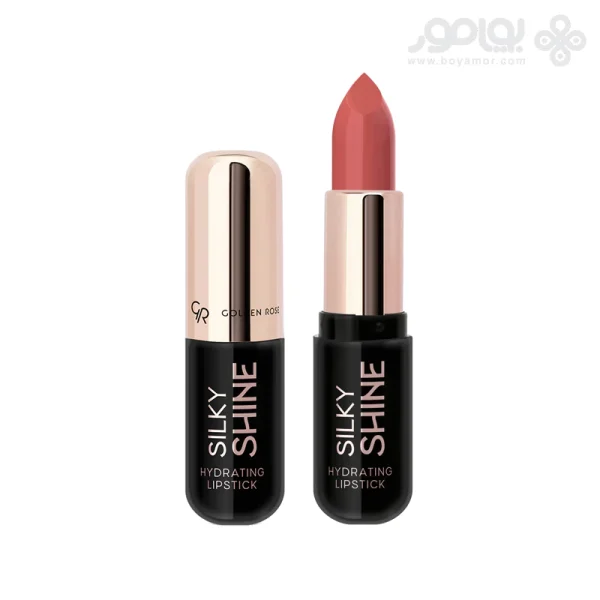 رژ لب جامد گلدن رز مدل SILKY SHINE شماره 212