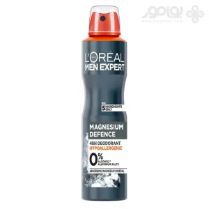 اسپری ضد تعریق لورال مدل MAGNESIUM DEFENCE ماندگاری 48 ساعته